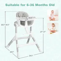 High Chair For Babies & Toddlers Newborn Feeding Chair With Aluminum Frame