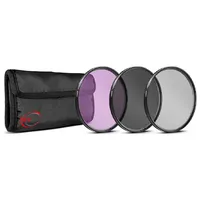 49mm 3-piece Multi-coated Hd Uv Cpl Fld Filter Set With Carry Pouch For 49mm Thread Lenses