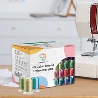40 Color Thread Embroidery Kit - For Embroidery And Sewing Machines