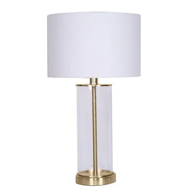 26"h Glass Column Table Lamp