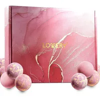 Handmade Bath Bomb Gift Set, 30pc Bubble Bath Fizzy In Rose Petal, Jasmine, Grapefruit Scents