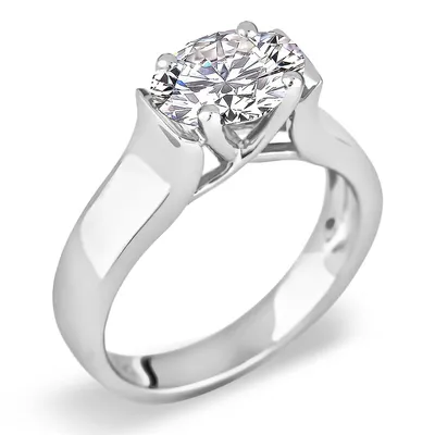 14k White Gold 1.15 Ct Canadian Certified Oval Cut Diamond Solitaire Ring
