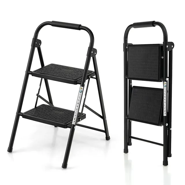 Costway Heavy Duty Portable Bench Aluminum Folding Step Ladder