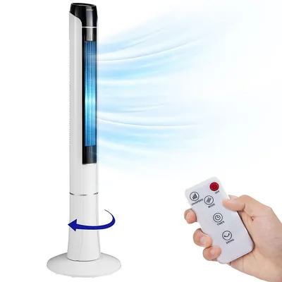 Portable 48" Tower Fan 80 °oscillating Bladeless Fan W/remote & Led Control
