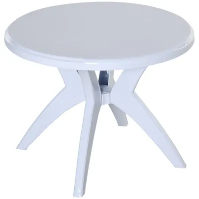Outdoor Patio Round Dining Table With Umbrella Hole