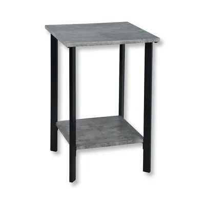 2 Tier Square Side Table, 15.75" X 15.75" X 23.6"