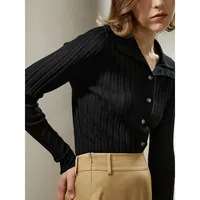 Ribbed Silk-cashmere Blend Cardigan For Women