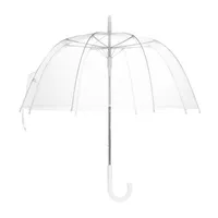 5 Pack 33'' Clear Bubble Umbrellas, Windproof Transparent Rain Umbrella, Wedding Decoration Umbrella
