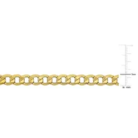 Men's Curb Link Chain Bracelet In 10k Yellow Gold -9 Inch