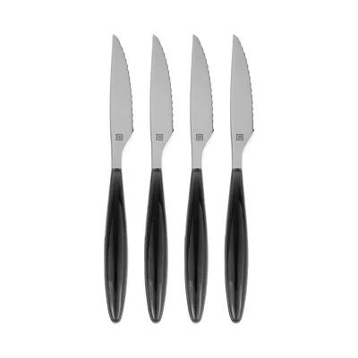 Modern Steak Knives Set Of 4 With Bi-colored Handle