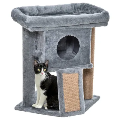 Small Cat Tree With Perch, Scratching Post, Cat Condo