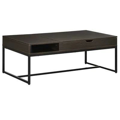 Coffee Table Cocktail Table Storage Shelf And Steel Frame