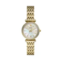 Women's Carlie Mini Three-hand, Gold-tone Stainless Steel Watch