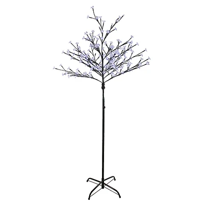 6' Pre-lit Slim Led Lighted Cherry Blossom Artificial Tree - Pure White Lights