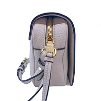 Flap Vitello Phenix Ivory Leather Cross Body Bag