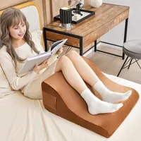 Bed Wedge Pillow With Tablet Stand Side Pockets Support For Back