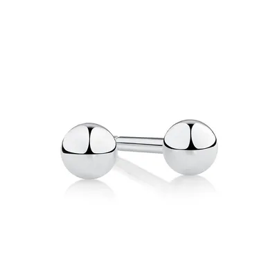 4mm Ball Stud Earrings In Sterling Silver