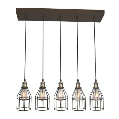 Pendant Light, 35 '' Width, From The New Yorker Collection, Wood