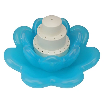 11-inch Blue Triple Tier Flower Blossom Swimming Pools Water Fountain