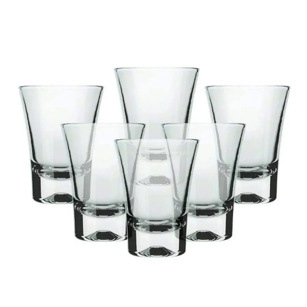 Set Of 6 Shot Glasses, 60ml Capacity, Dishwasher Safe