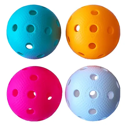 Precision Pro Floorball Balls - 4-pack Multicolor