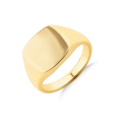 Men's Signet Ring In 10kt Yellow Gold
