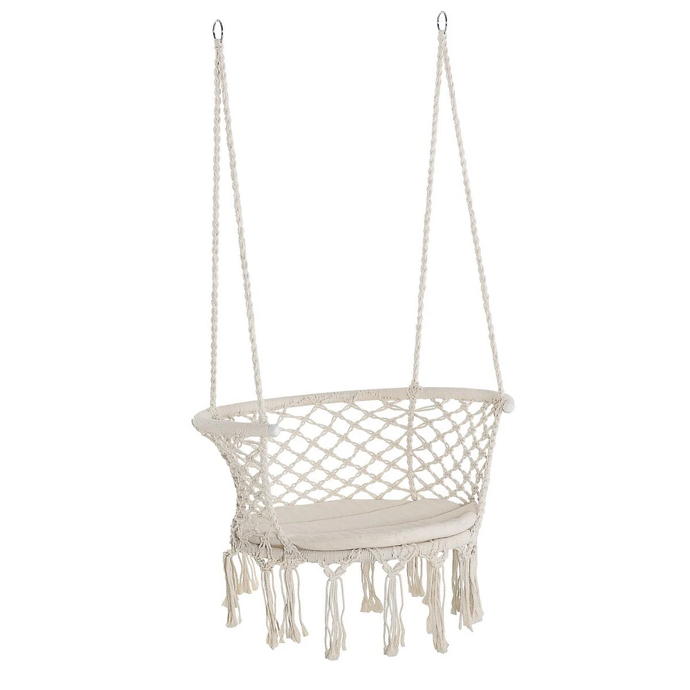 Cotton Rope Hammock Chair W/ Frame