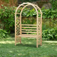 Garden Bench With Arch Wooden Bench