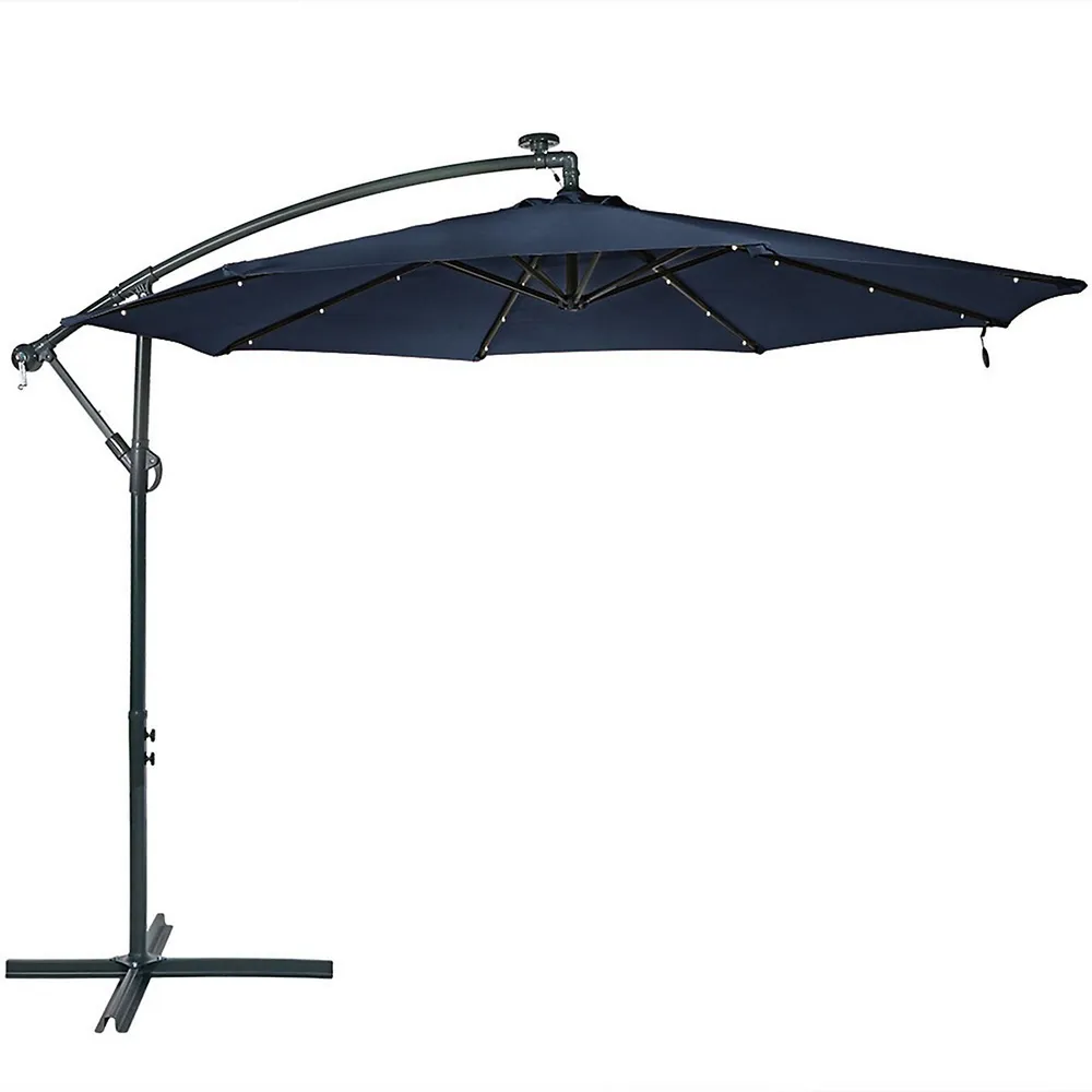 Sunnydaze Decor 1' Offset Solar Patio Umbrella With Cantilever | Upper  Canada Mall