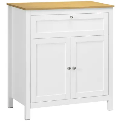 Sideboard Buffet Cabinet With Drawer Double Door Cupboard