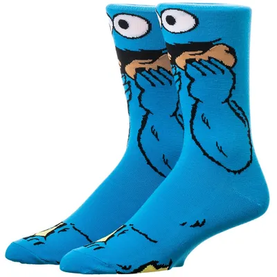 Sesame Street Cookie Monster Animigos Crew Socks