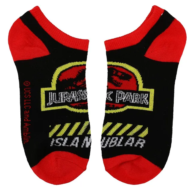 Bioworld Jurassic Park Logos Themed 5 Pack Womens Juniors Ankle Socks
