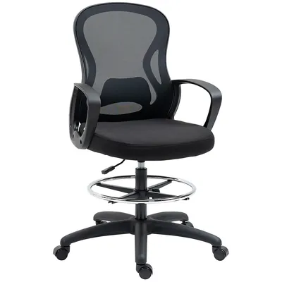 Mesh Drafting Chair Tall Desk Chair With Lumbar Support
