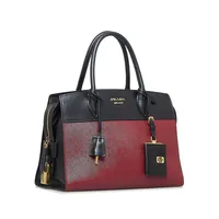 Prada Red Soft Calf-Trimmed Saffiano Esplanade