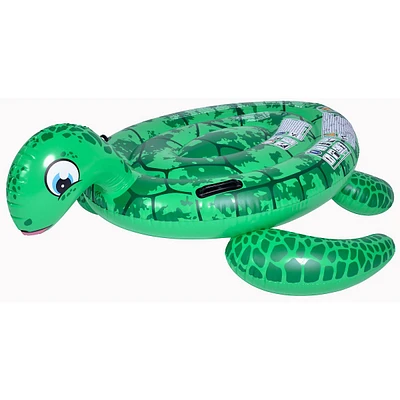 4.5' Inflatable Green Sea Turtle Pool Float With Handles