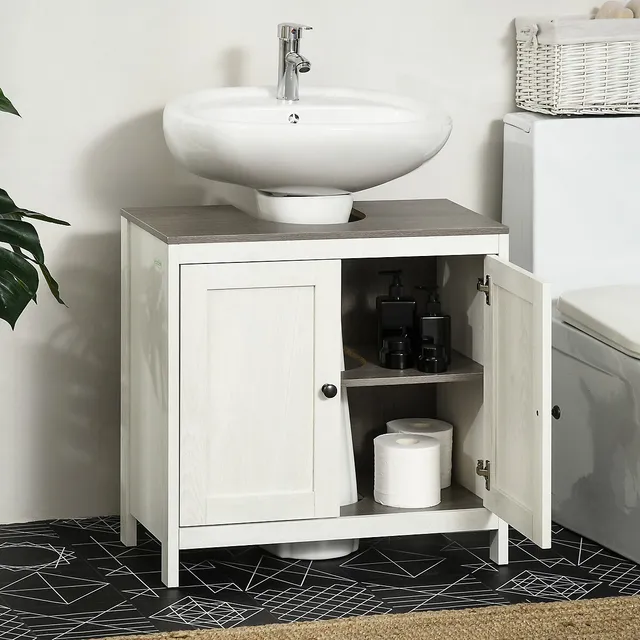 kleankin 24 Bathroom Under Sink Cabinet with Storage Pedestal