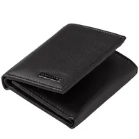 Black Label Leather Rfid Tri-fold Wallet