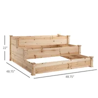 49''x49"x22" 3-tier Raised Garden Bed