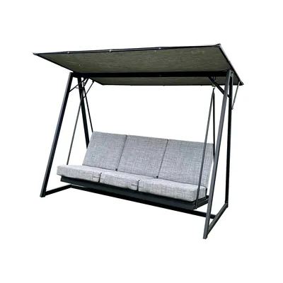 Deluxe 3-place Swing With Bal-hammock Function, Steel Frame