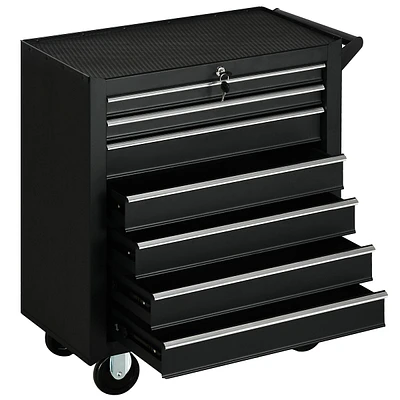 7 Drawer Lockable Steel Tool Chest With Handle
