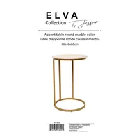 Round Side Table, 15.7"x23.6", From The Elva Collection