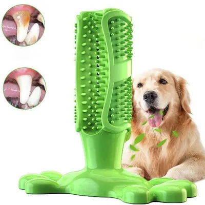 Puppy Dog Natural Rubber Dental Toothbrush Toys For Dog Teeth Cleaning Stick