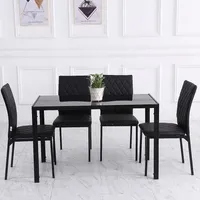 Dining Chairs Faux Leather Accent Chair For Kitchen Set Of 4