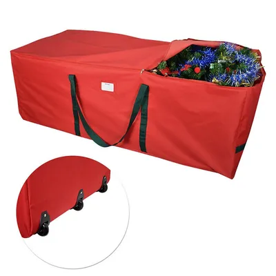 59 Inch Christmas Storage Bag Oxford Heavy Duty with Wheels, Waterproof Xmas Artificial Tree Storage Soft Bag