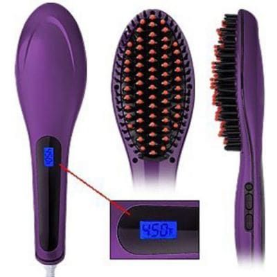 Hair Straightening Brush, Purple