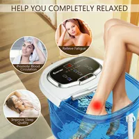 Portable Foot Spa Bath Motorized Massager Electric Feet Salon Tub W/shower Timer
