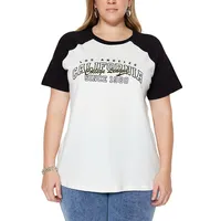 Women Regular Fit Basic Crew Neck Knitted Plus T-shirt