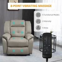 Massage Recliner Chair Pu Leather Reclining Chair