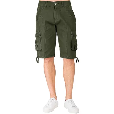 Men's Premium Canvas Shorts 13" Inseam Utility Pockets