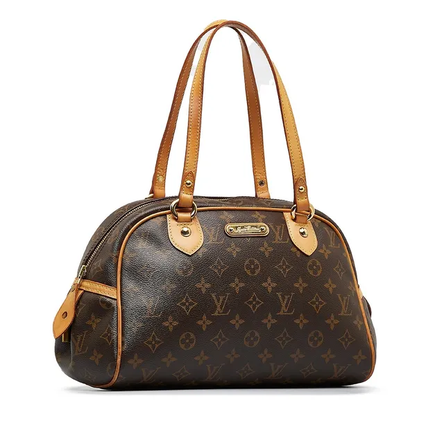 LOUIS VUITTON Montorgueil PM Monogram Canvas Shoulder Bag Brown